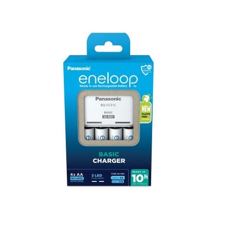 Eneloop BQ-CC51 Basic Charger 2000mAh AA Ni-MH akkumulátor 4db/csomag