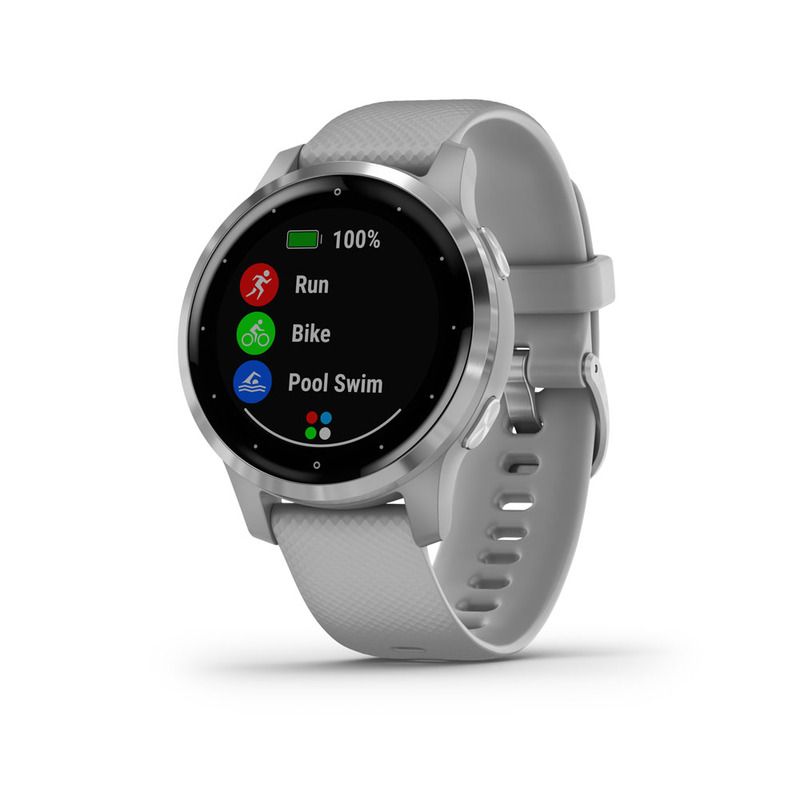 Garmin Vivoactive 4S Powder Grey with Silver Hardware