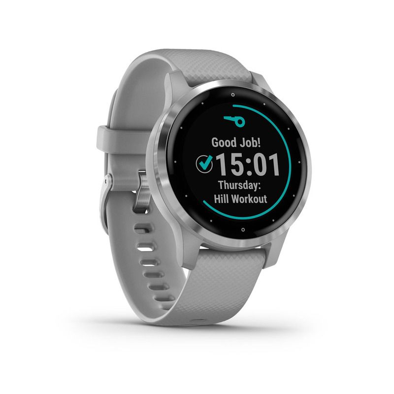 Garmin Vivoactive 4S Powder Grey with Silver Hardware