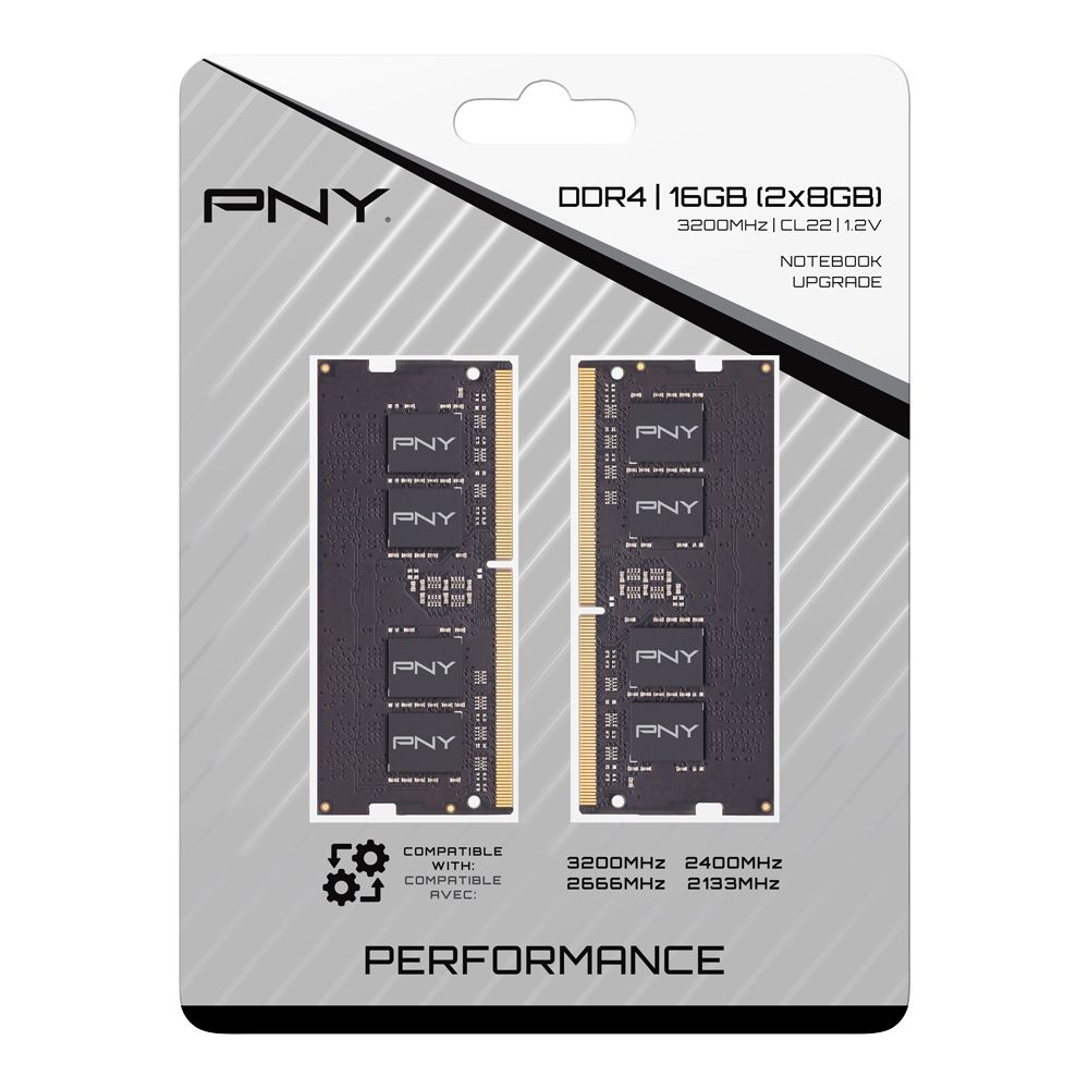 PNY 16GB DDR4 3200MHZ Kit(2x8GB) SODIMM Performance