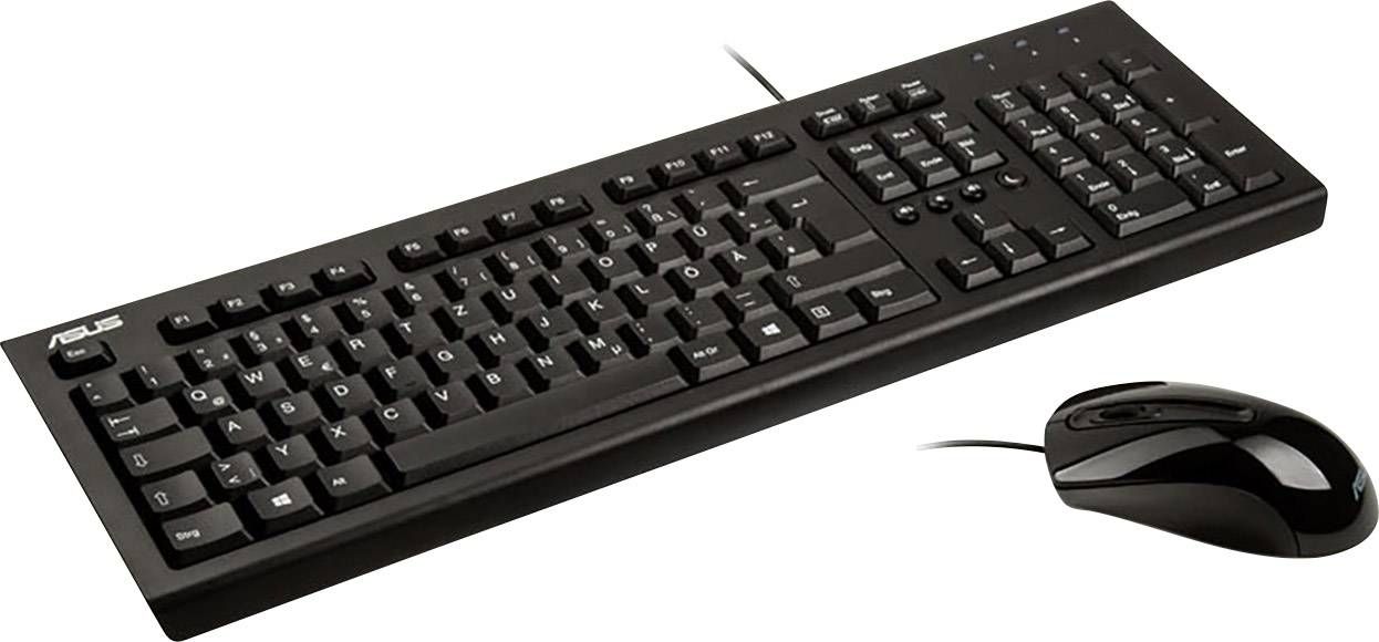 Asus U2000 Keyboard + Mouse Black HU