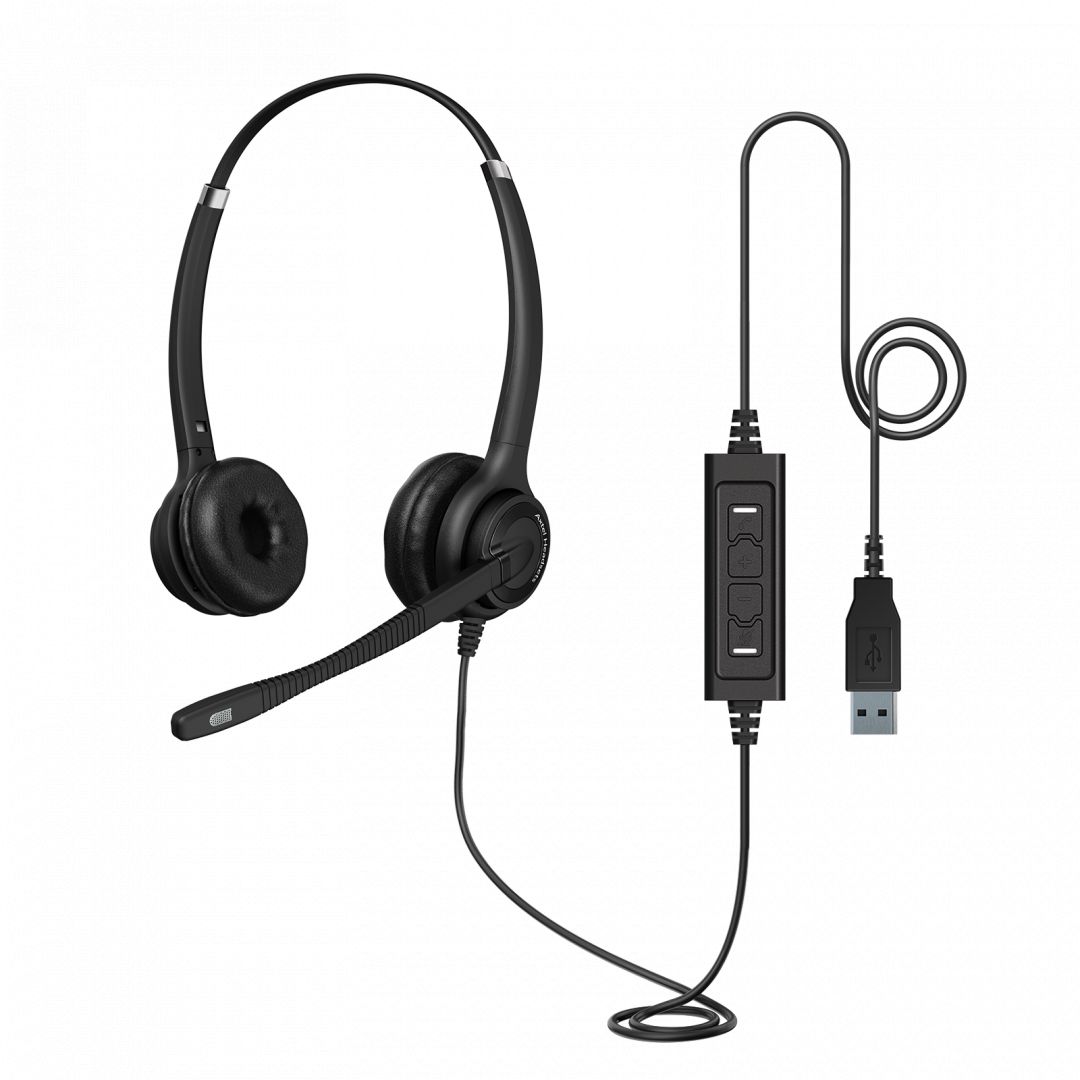 Axtel Elite HDvoice MS HD duo USB Headset Black