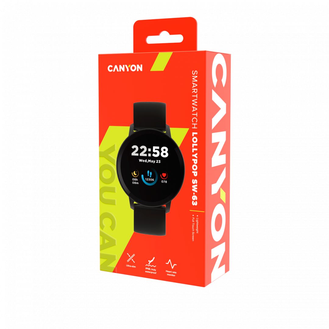 Canyon SW-631 Lollypop SmartWatch Black