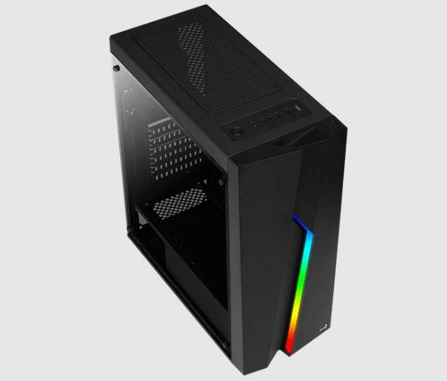 Aerocool HÁZ  Aerocool Bolt RGB ATX Fekete Akril üveg