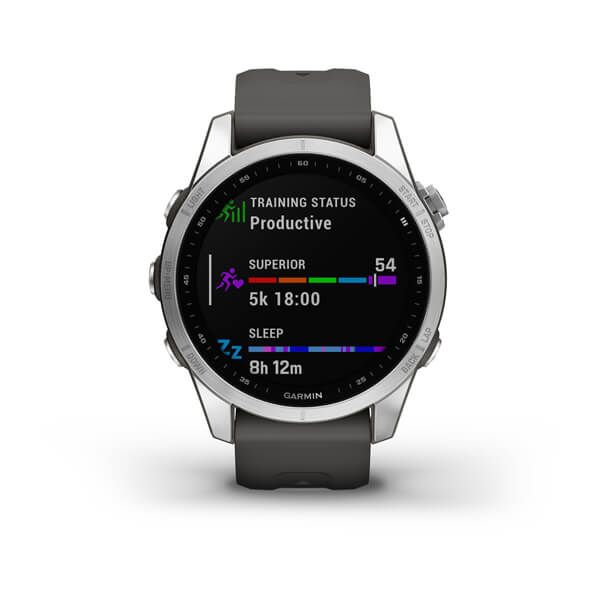 Garmin fenix 7S Silver with Graphite Band