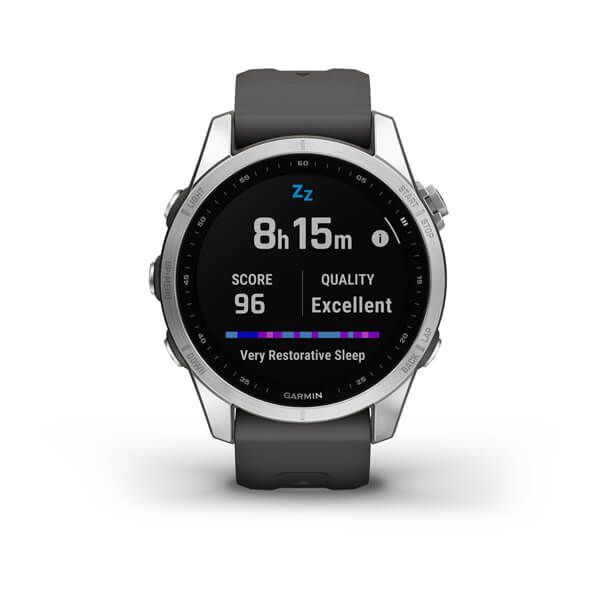 Garmin fenix 7S Silver with Graphite Band