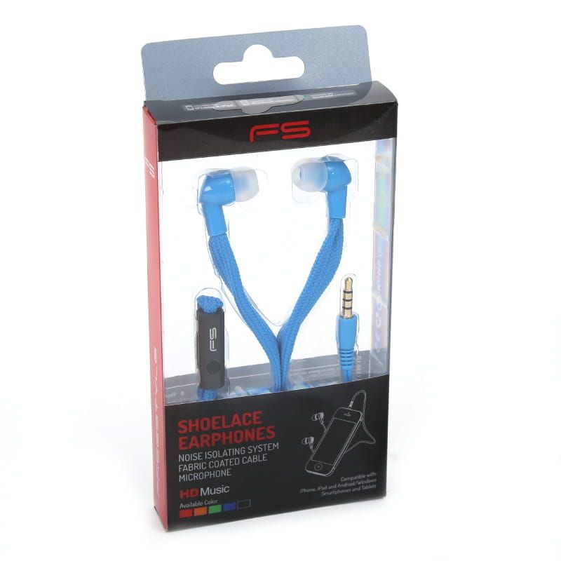 Platinet Shoelace Earphones Headset Blue