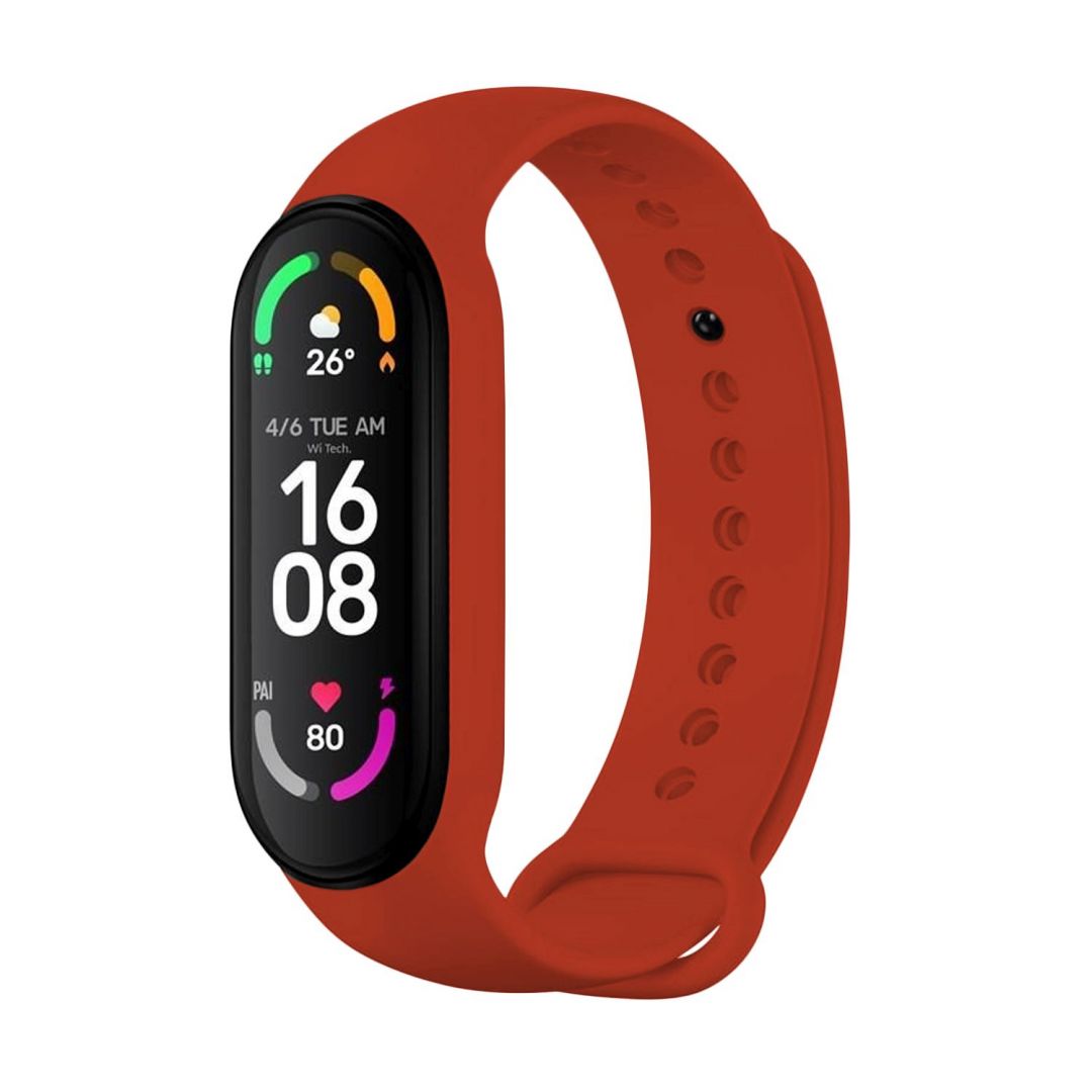 FIXED Szilikon Strap Xiaomi Band 7/ Mi Band 6/ Mi Band 5, Piros