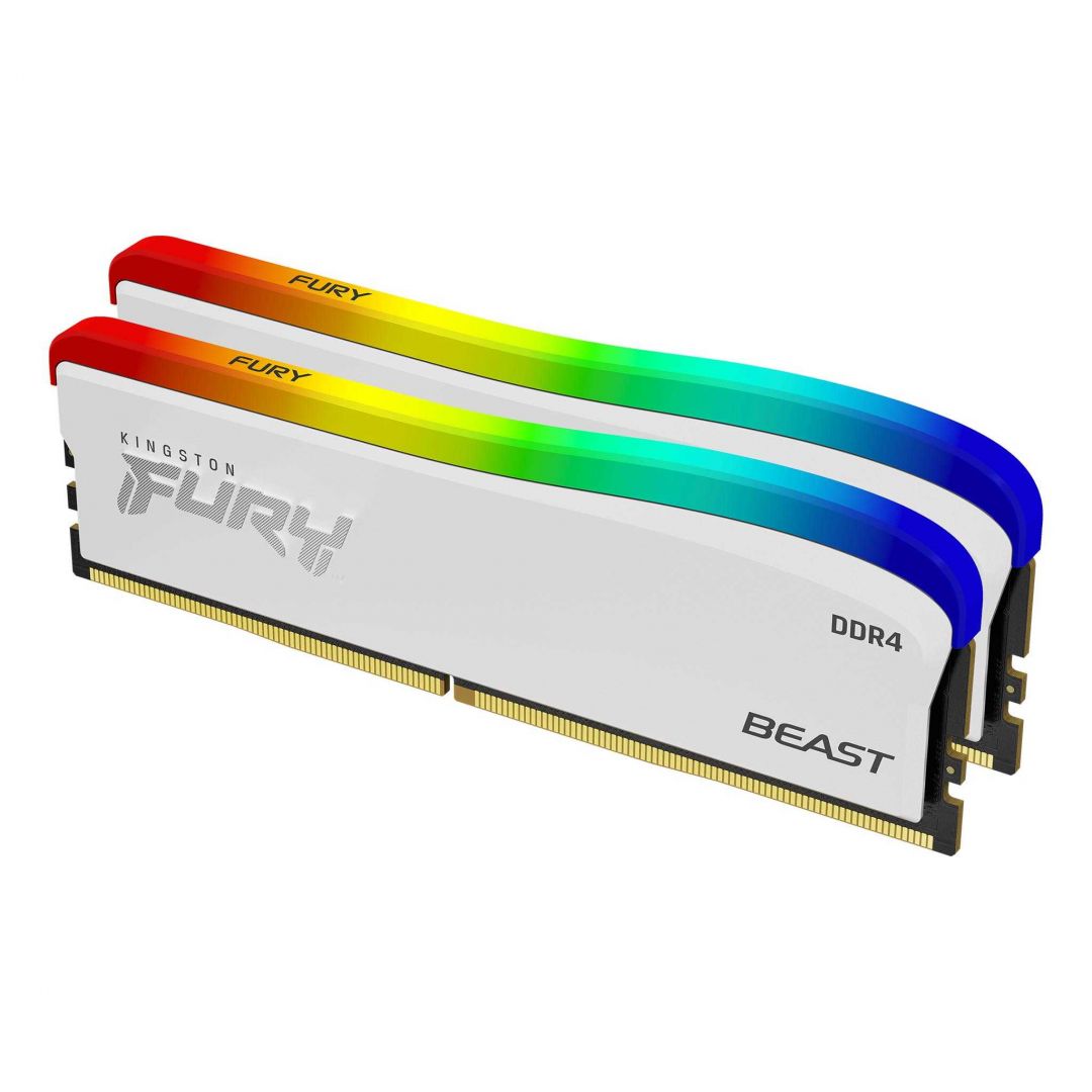 Kingston 16GB DDR4 3200MHz Kit(2x8GB) Fury Beast RGB SE White