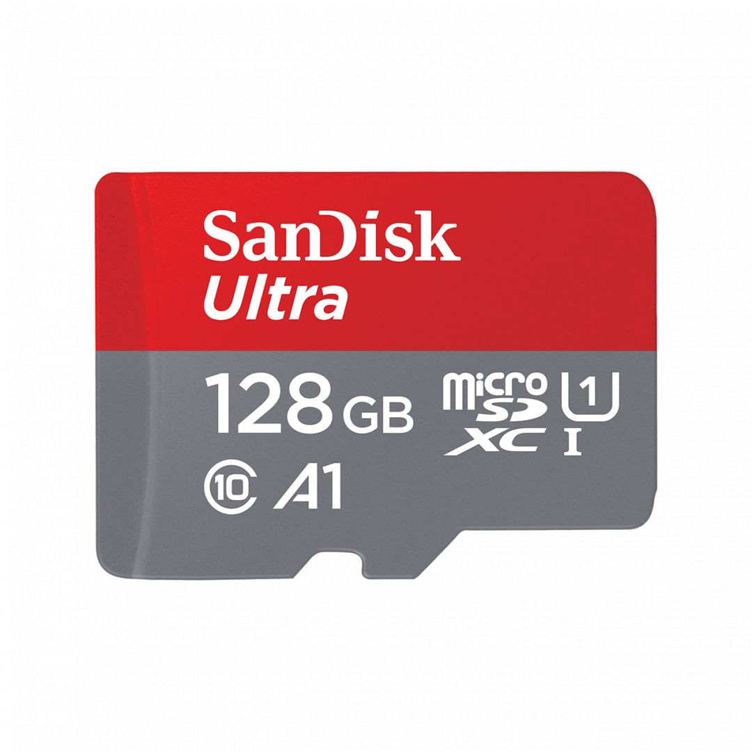 Sandisk 128GB microSDHC Ultra Class 10 UHS-I A1 (Android) + adapterrel