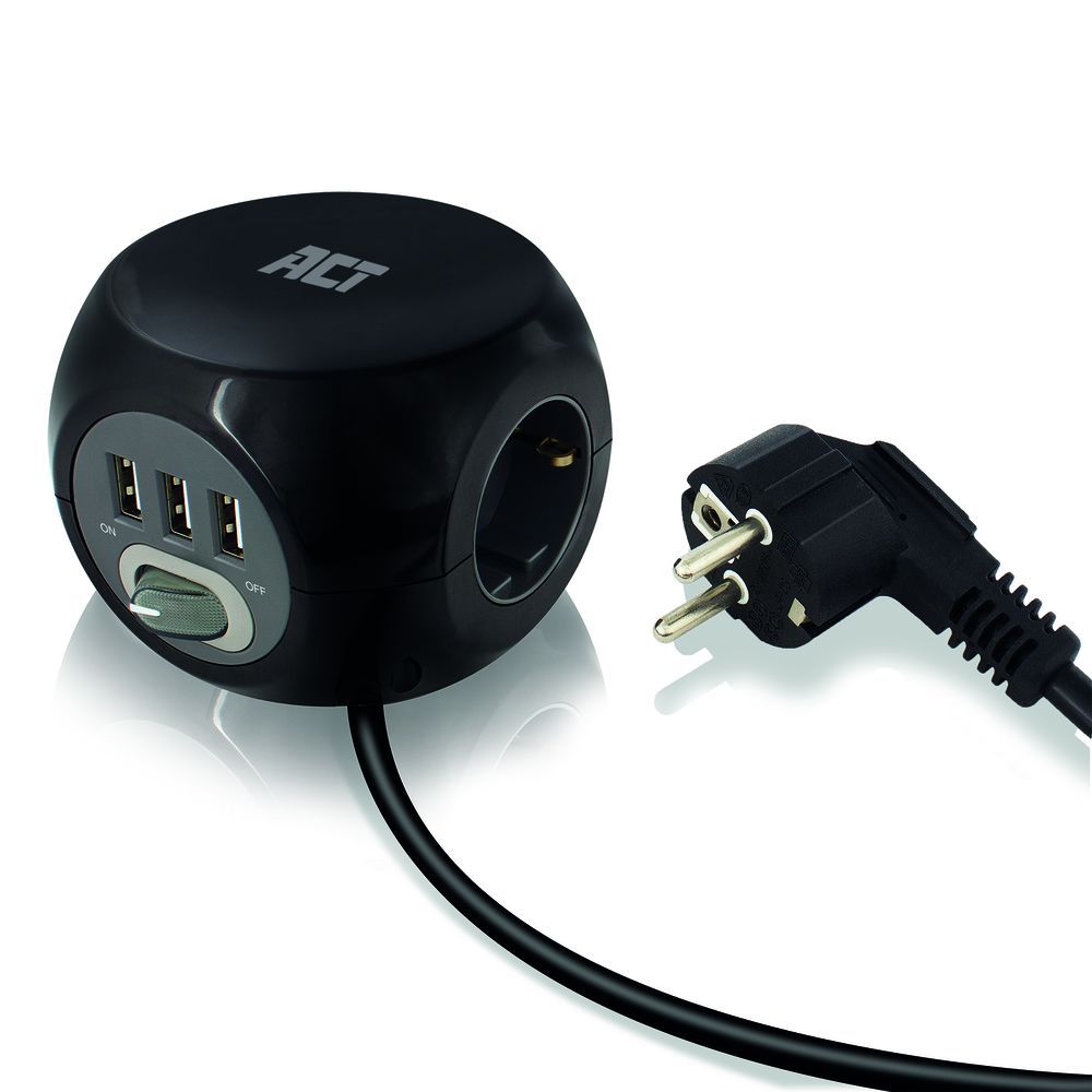 ACT AC2400 Power Socket Cube Black