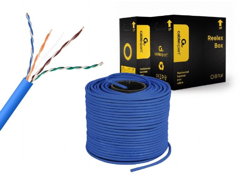 Gembird CAT5e U-UTP Installlation cable 305m Blue