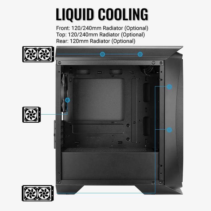 Aerocool Aero One Mini Frost RGB Tempered Glass Black