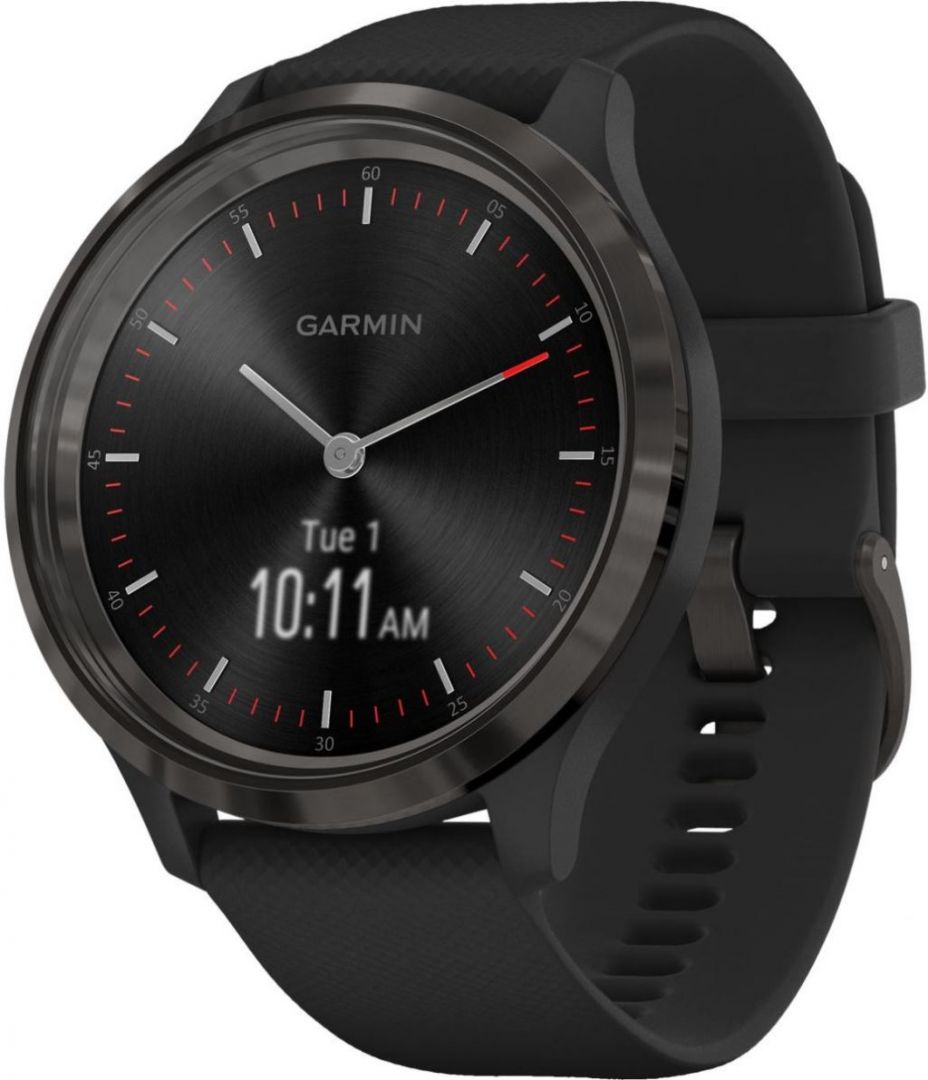 Garmin Vivomove 3 Slate Stainless Steel with Black Case and Silicone Band