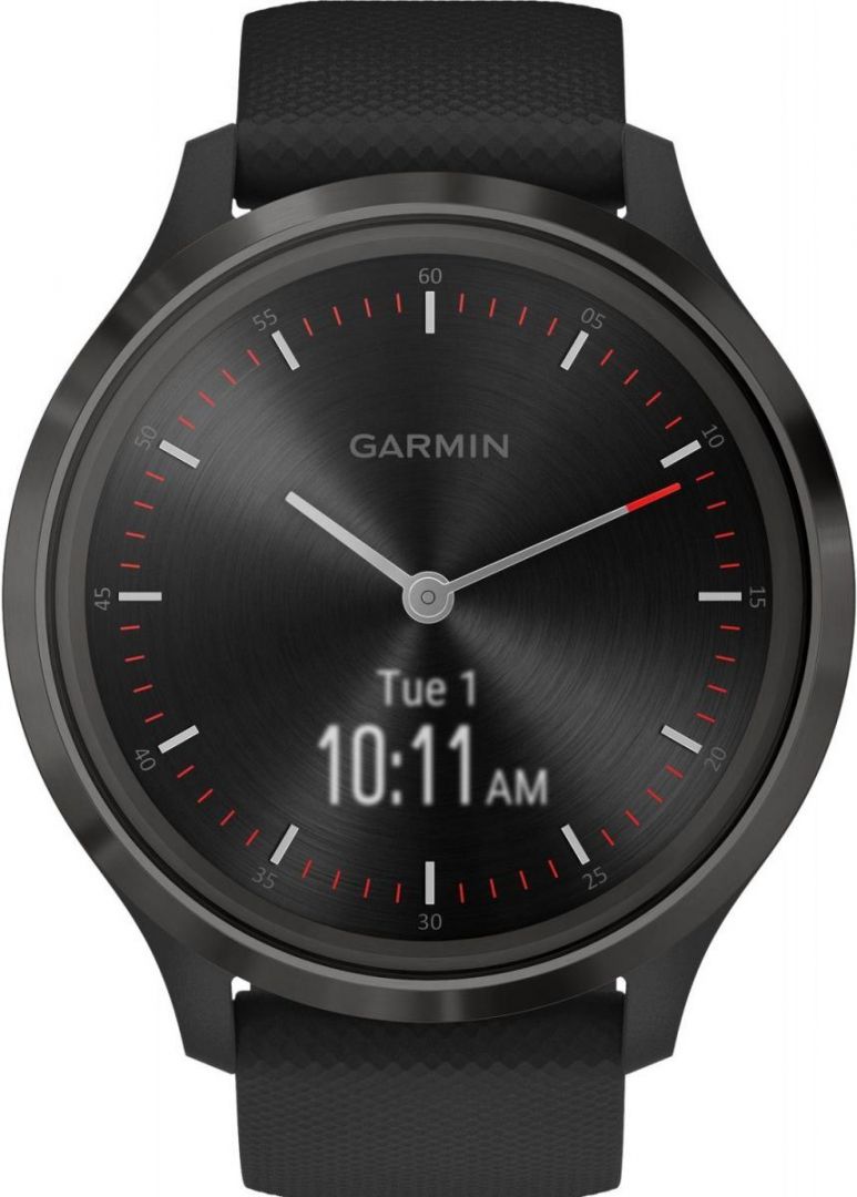 Garmin Vivomove 3 Slate Stainless Steel with Black Case and Silicone Band