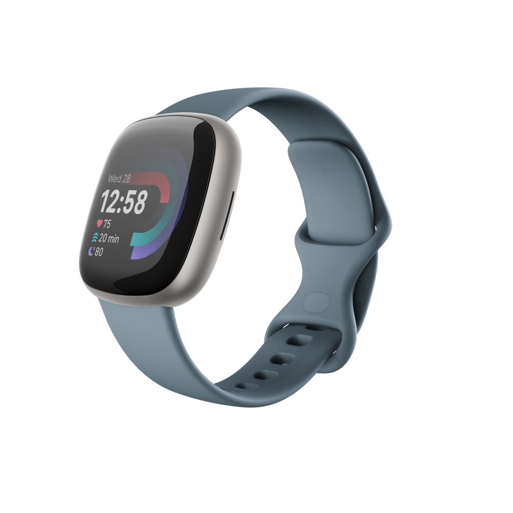 Fitbit Versa 4 Waterfall Blue/Platinum Aluminum