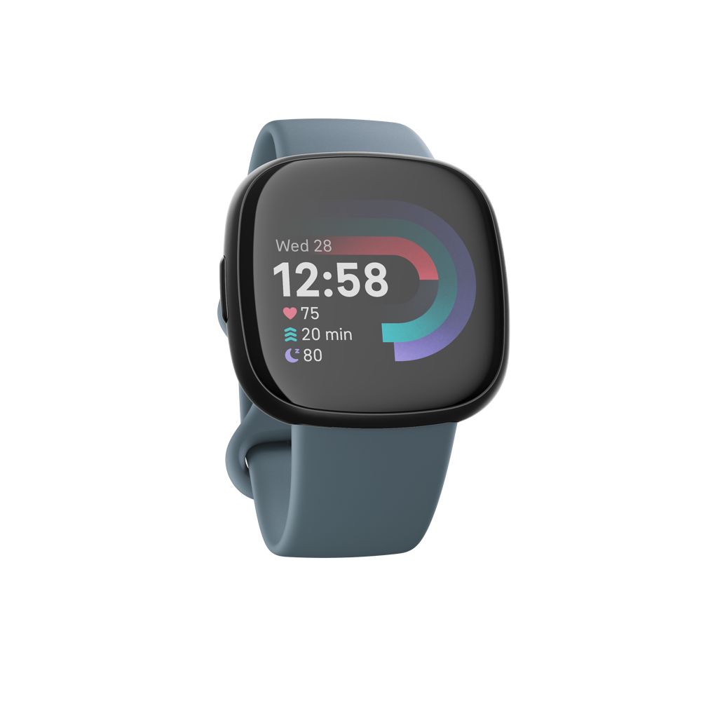 Fitbit Versa 4 Waterfall Blue/Platinum Aluminum