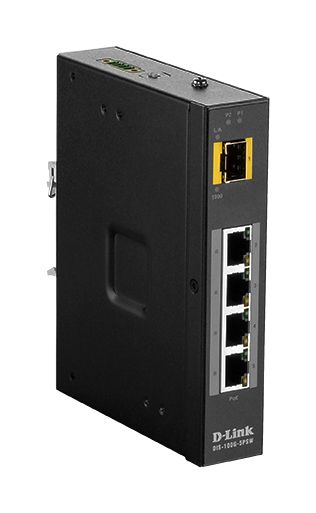 D-Link DIS-100G-5PSW Industrial Gigabit Unmanaged PoE Switch with SFP slot