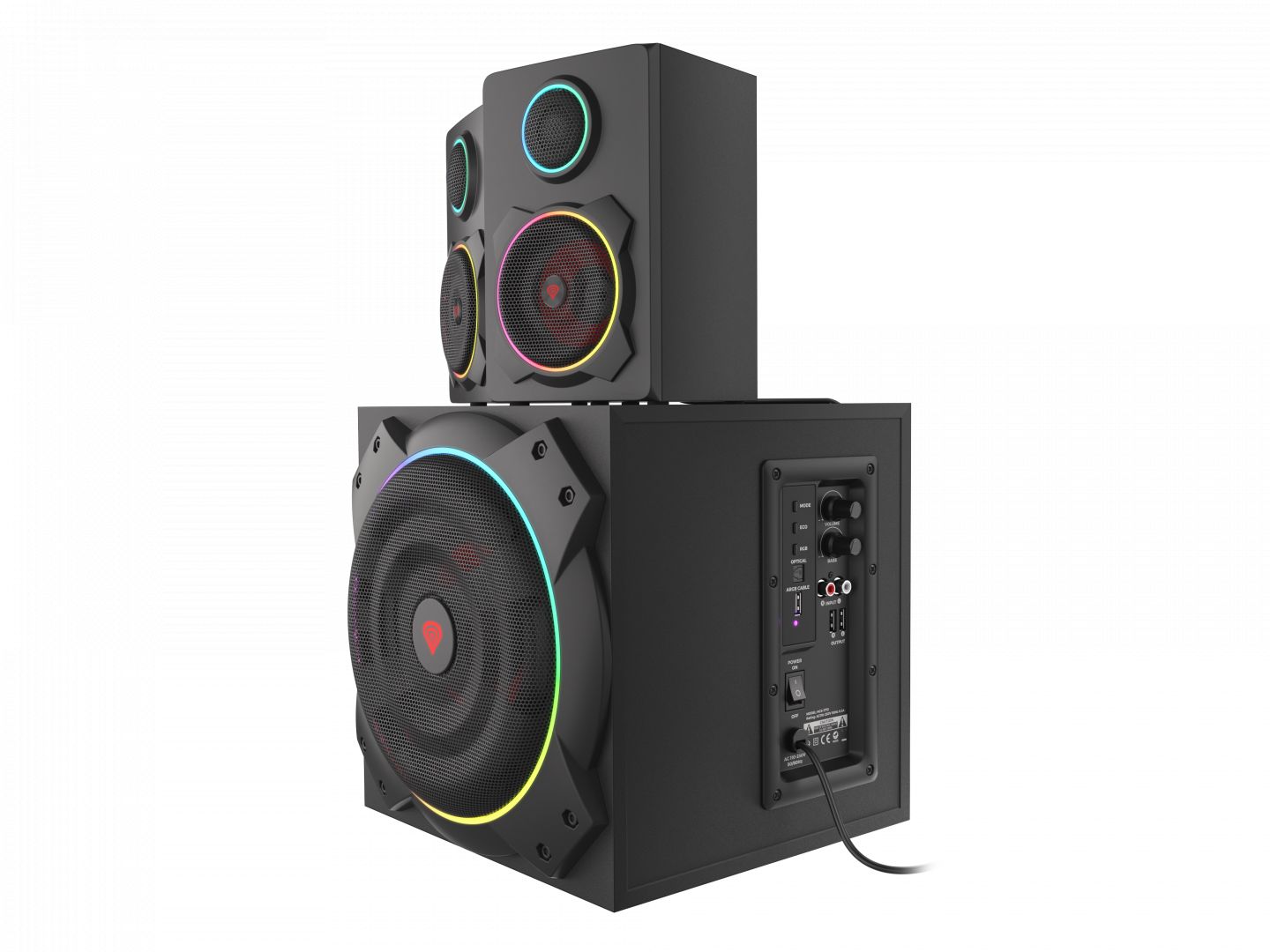 Natec Genesis Helium 800BT ARGB Speakers Black