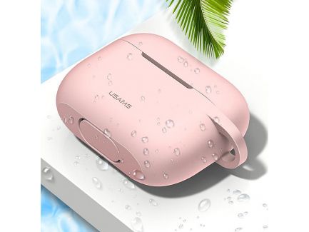 Usams BH568AP02 Silicone Protective Cover For AirPods Pro Pink