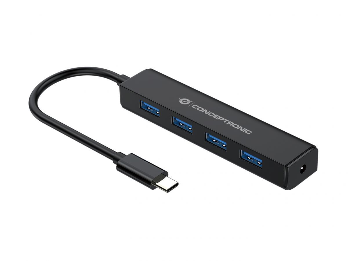 Conceptronic  4-Port USB 3.2 HUB Black