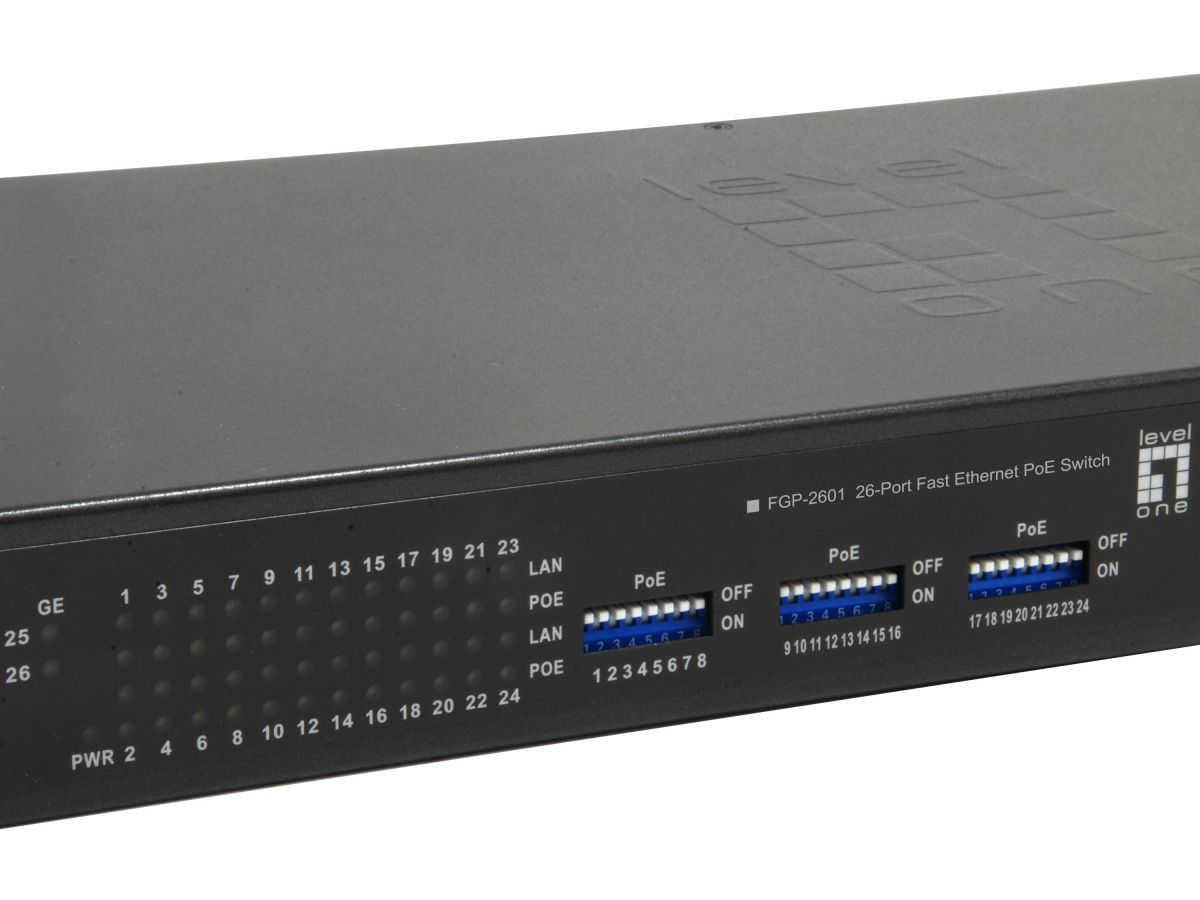 LevelOne FGP-2601W150, 26-Port Fast Ethernet PoE Switch