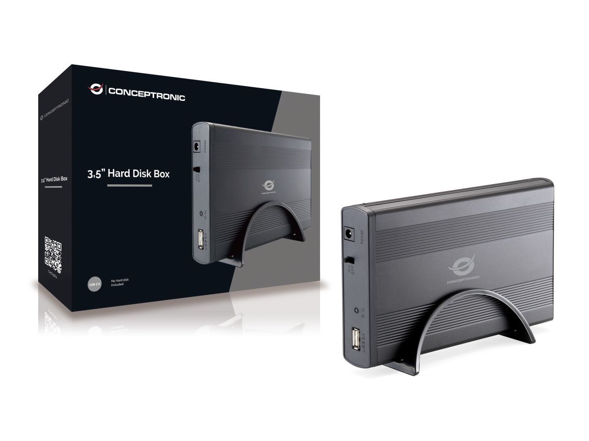 Conceptronic  3,5" USB 2.0 SATAIII Enclosure Black