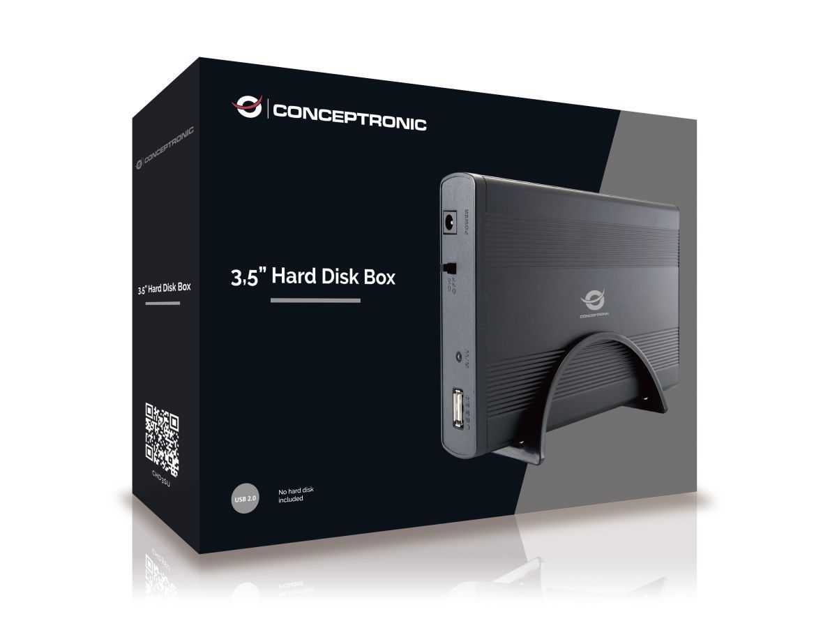 Conceptronic  3,5" USB 2.0 SATAIII Enclosure Black