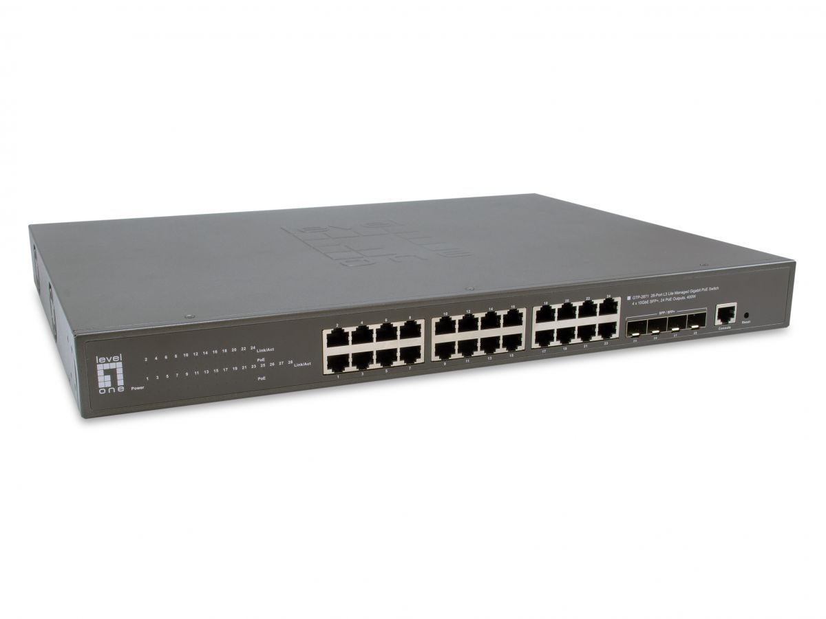 LevelOne GTP-2871 28-Port L3 Lite Managed Gigabit PoE Switch