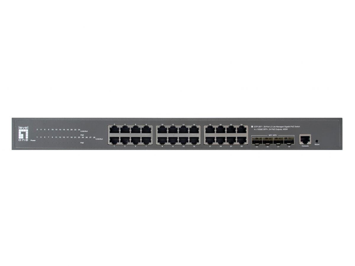 LevelOne GTP-2871 28-Port L3 Lite Managed Gigabit PoE Switch