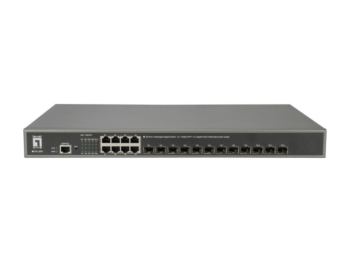 LevelOne GTL-2091 20-Port L3 Managed Gigabit Switch