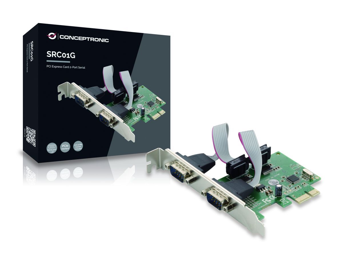 Conceptronic  SRC01G 2-Port Serial PCIe Card