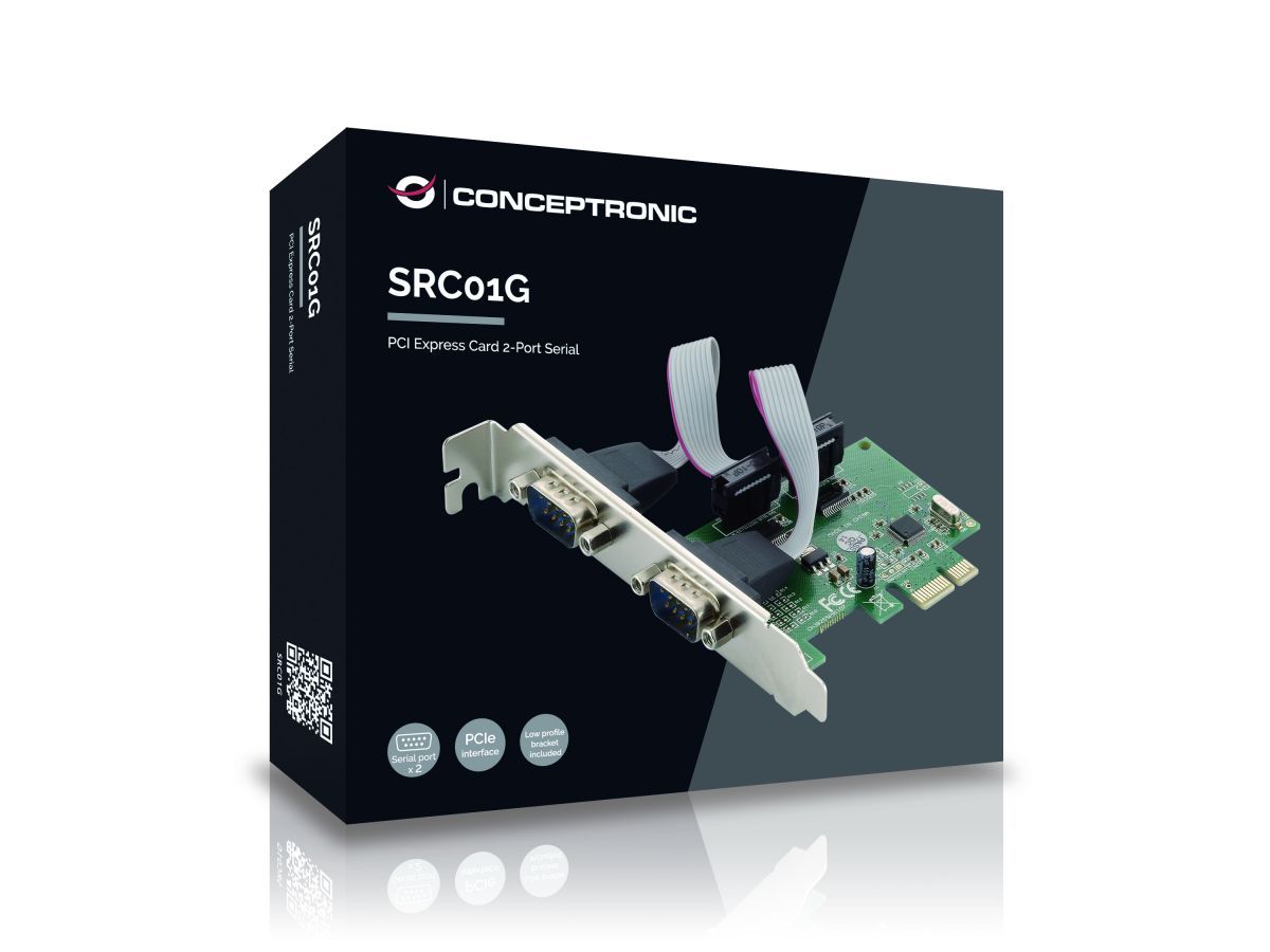 Conceptronic  SRC01G 2-Port Serial PCIe Card