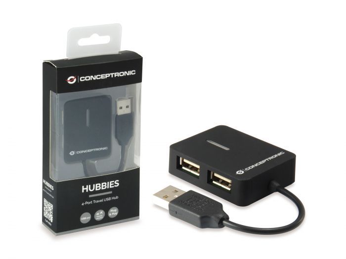 Conceptronic  4-Port USB 2.0 HUB Black