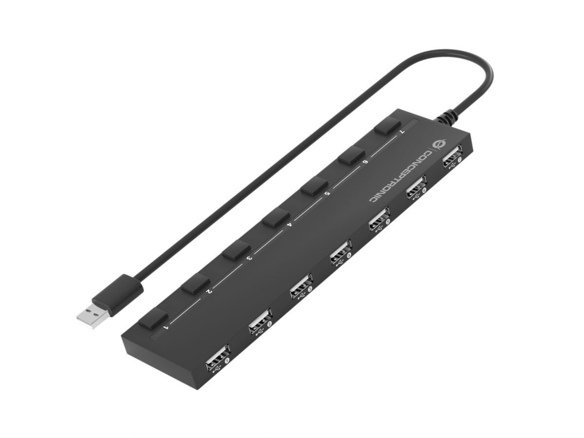 Conceptronic  7-Port USB 2.0 HUB Black