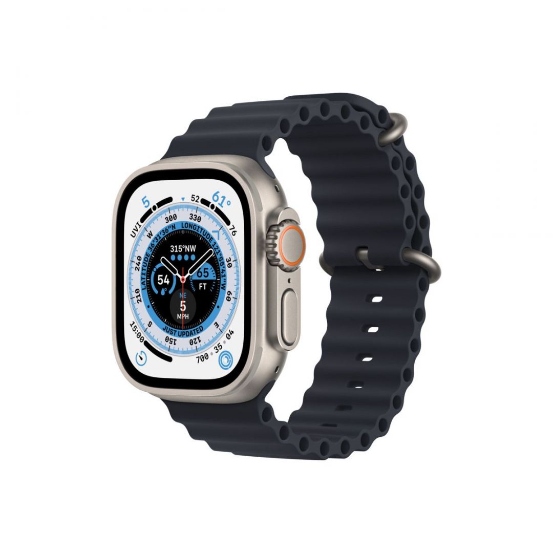 Apple Watch Ultra GPS + Cellular 49mm Titanium Case with Midnight Ocean Band