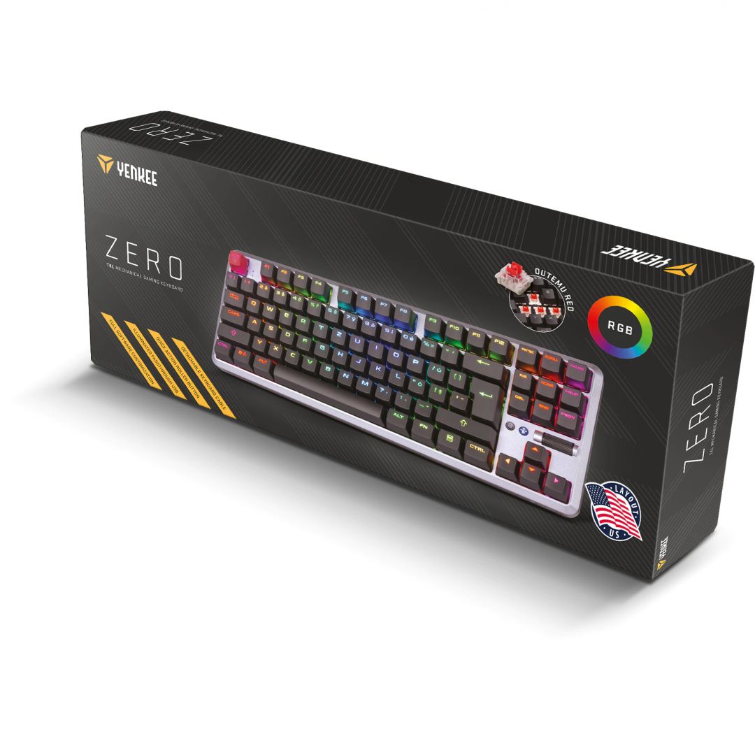 Yenkee YKB 3000US ZERO Mechanical Gamer RGB Keyboard Silver US