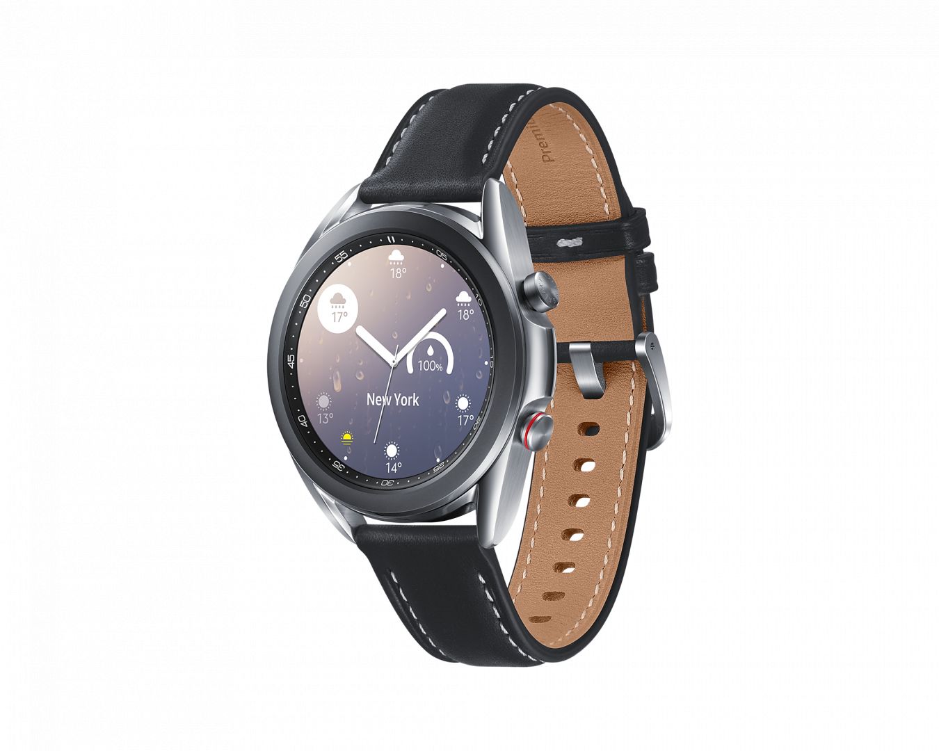 Samsung Galaxy Watch 3 eSIM 41mm Stainless Steel Leather Strap Mystic Silver