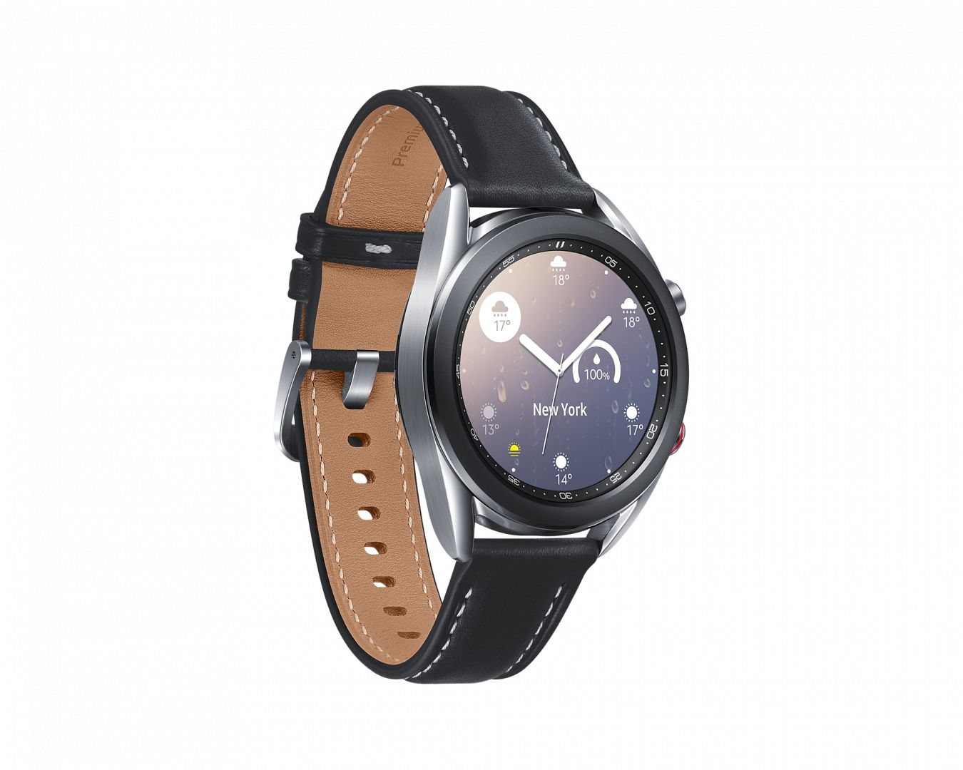 Samsung Galaxy Watch 3 eSIM 41mm Stainless Steel Leather Strap Mystic Silver