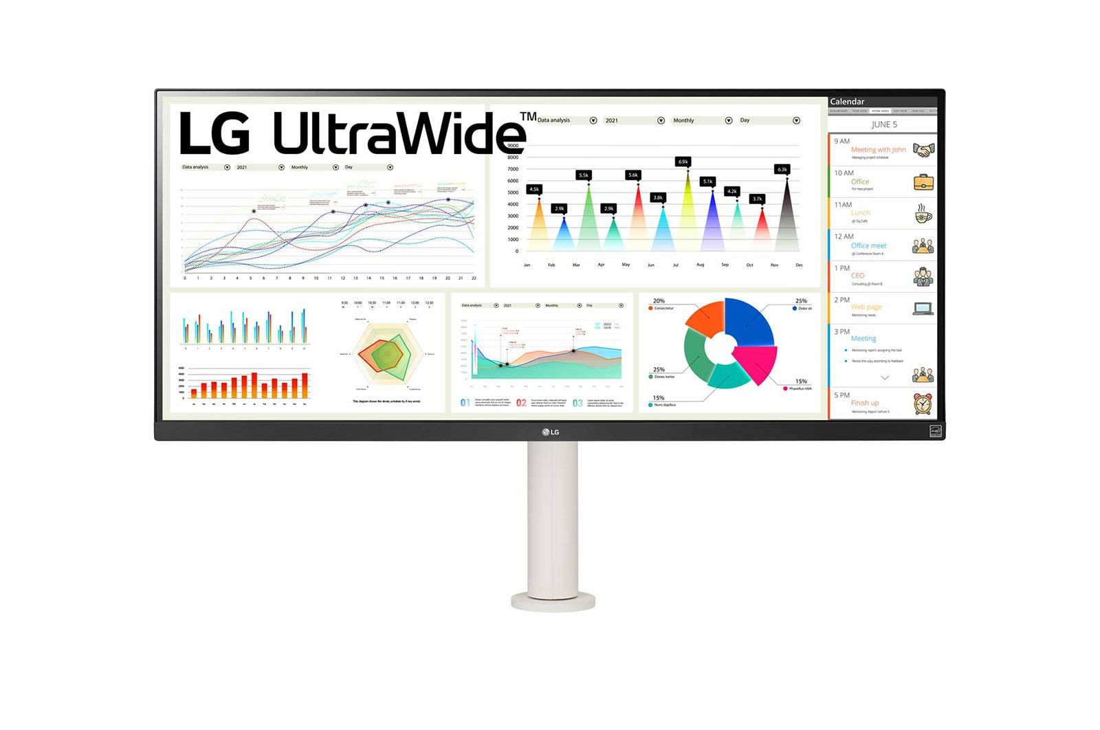 LG 34" 34WQ68X-W IPS LED