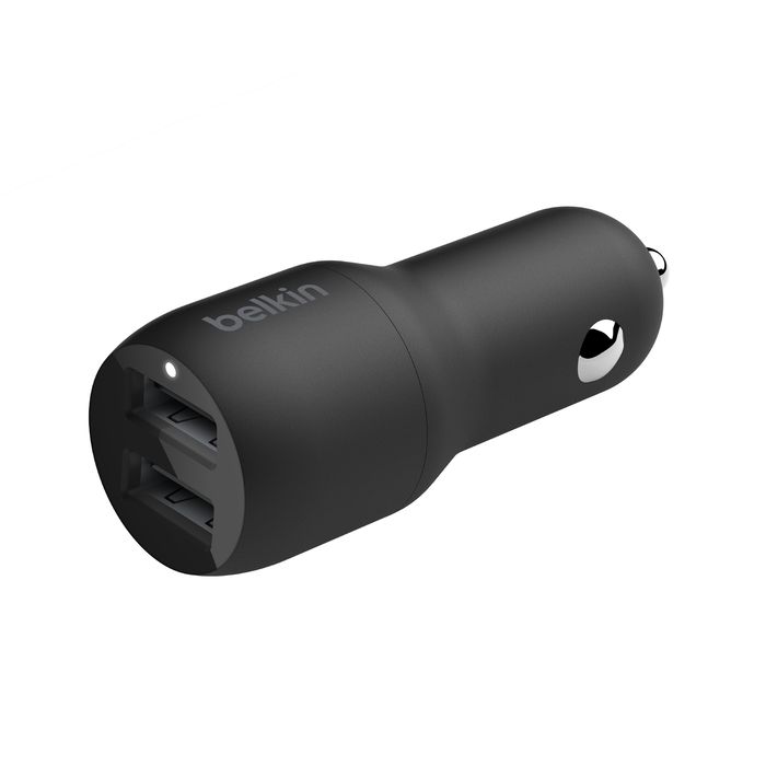 Belkin BoostCharge Dual USB-A Car Charger 24W Black