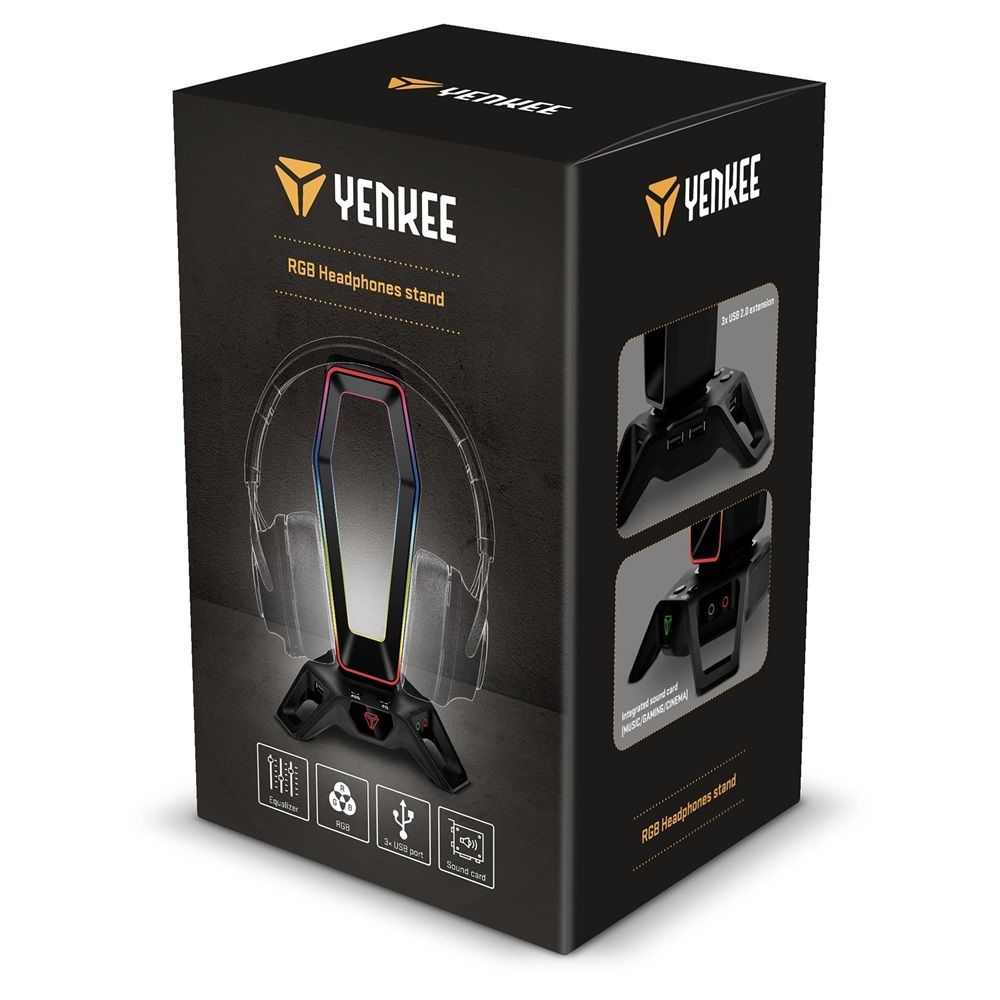 Yenkee YHB 3000 RGB Gamer Headset Stand Black