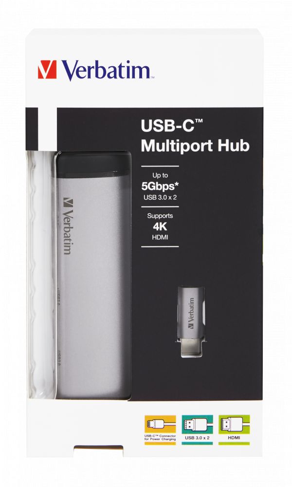 Verbatim USB-C Multiport Hub USB 3.0 | HDMI Silver