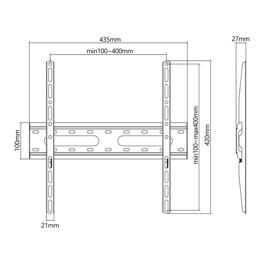 Stell SHO 4210 TV Wall Mount Fix 32"-55" Black