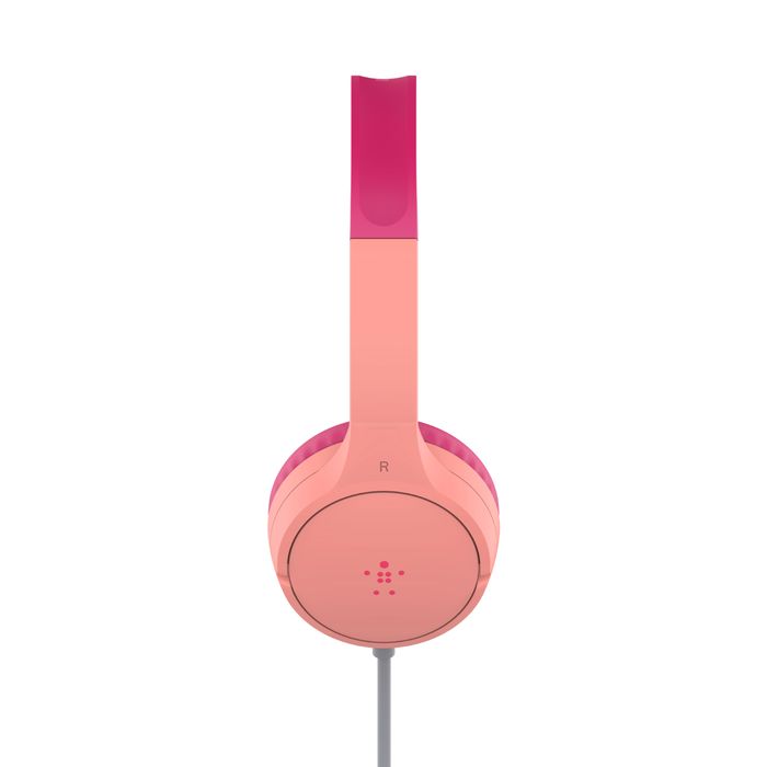 Belkin SoundForm Mini Wired On-Ear Headphones for Kids Pink