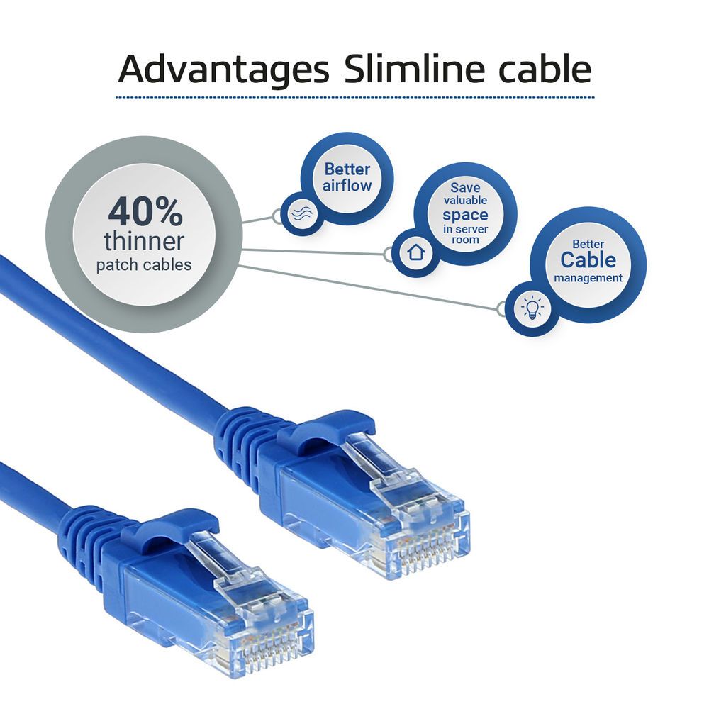 ACT CAT6 U-UTP Patch Cable 3m Blue