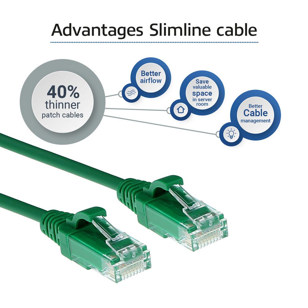 ACT CAT6 U-UTP Patch Cable 0,5m Green