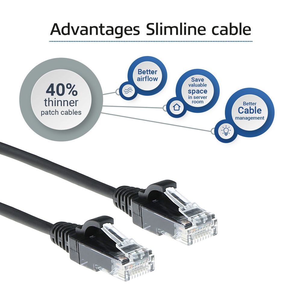 ACT CAT6 U-UTP Patch Cable 1m Black