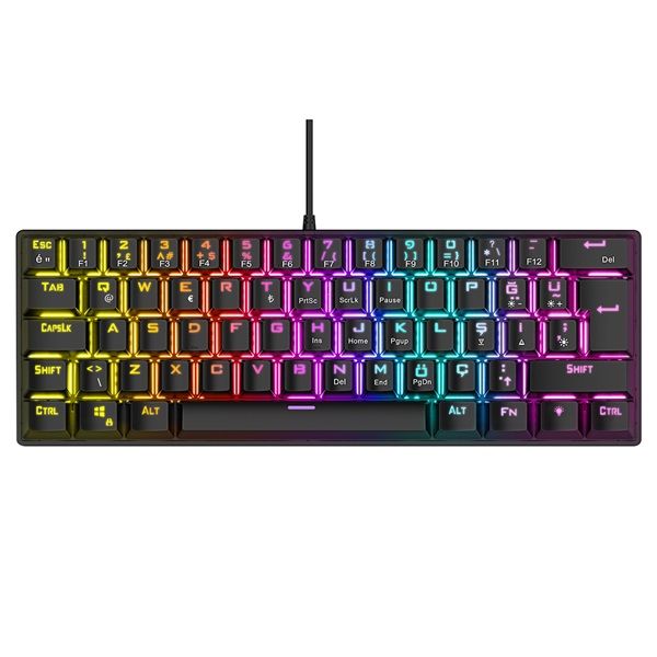 Rampage PLOWER K60 Mechanikus Gaming keyboard Black US