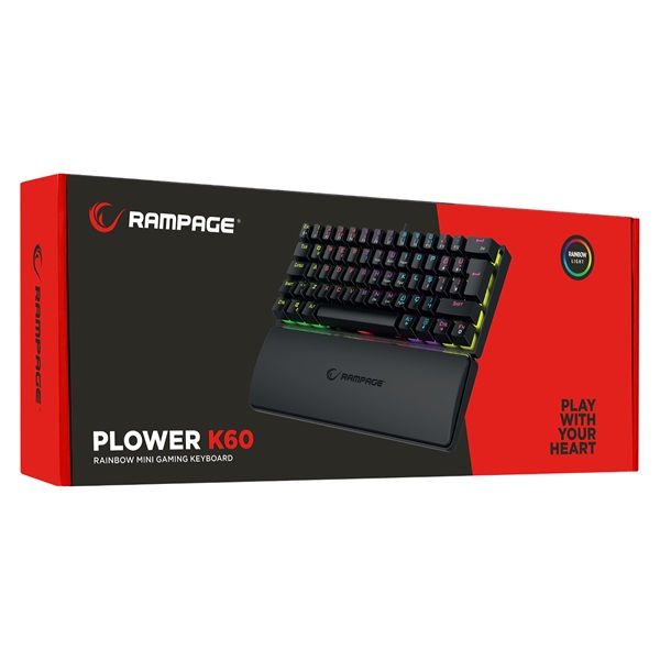 Rampage PLOWER K60 Mechanikus Gaming keyboard Black US